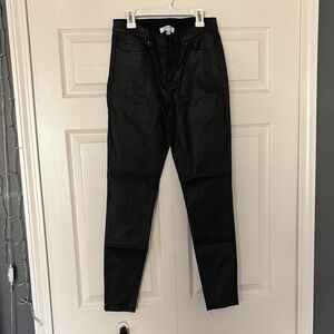 Grace & Lace Black Coated Denim Pants